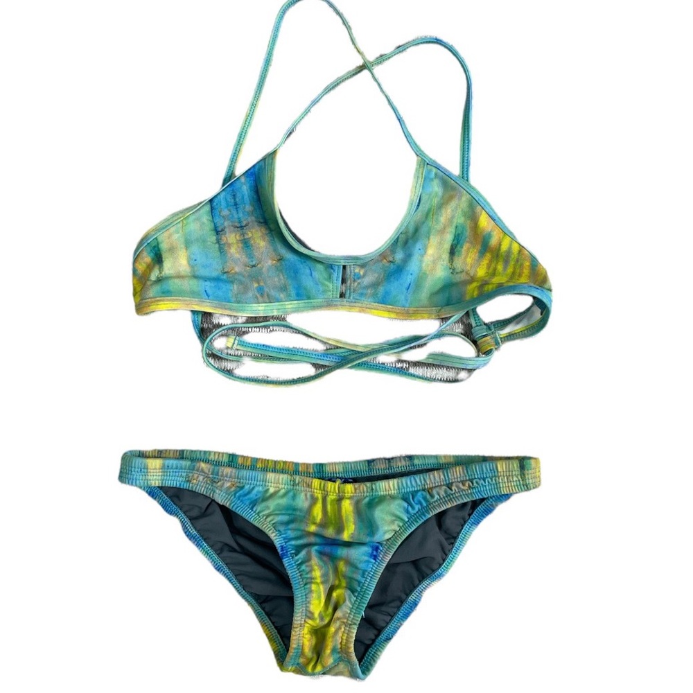 Joyln Watercolor Bikini Top/MD & Bottoms/LG